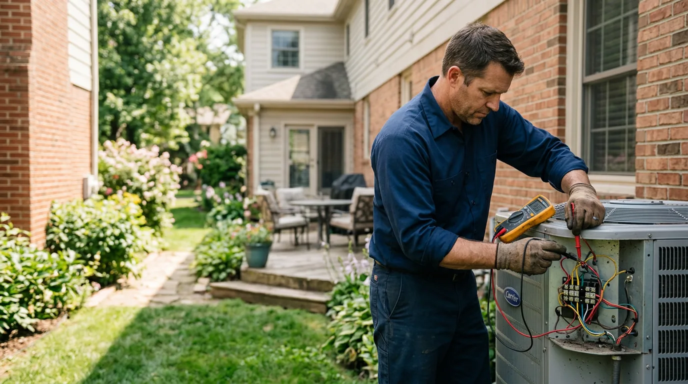 HVAC technician working near Clarinda, IA